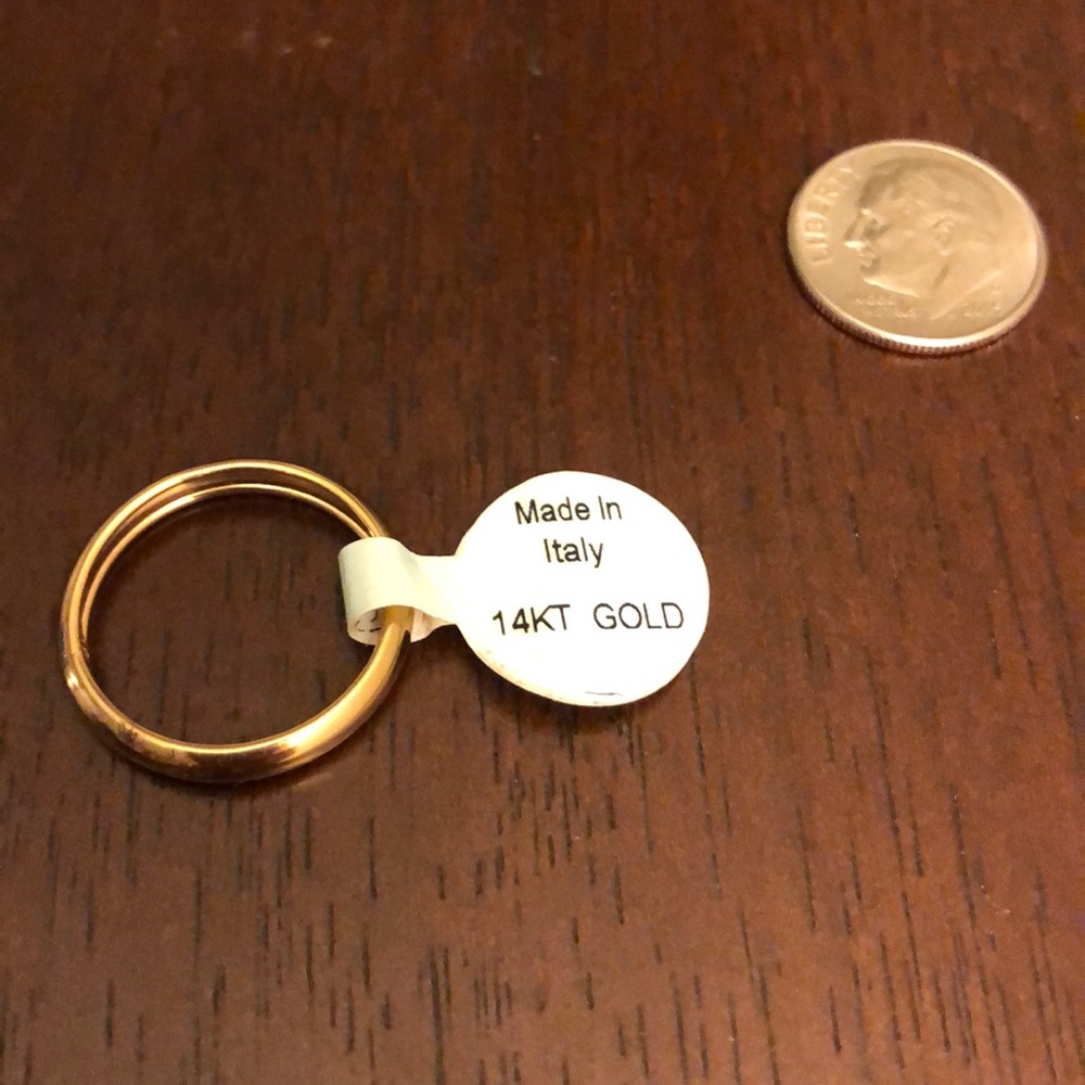 Genuine NWT 14k yellow gold ring band sz 7
